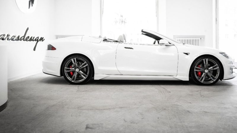 Проект преобразования Tesla Model S рождает потрясающий двухдверный кабриолет