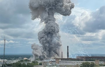 Огромный гриб поднялся в небо после взрыва на заводе в Сергиевом Посаде под Москвой