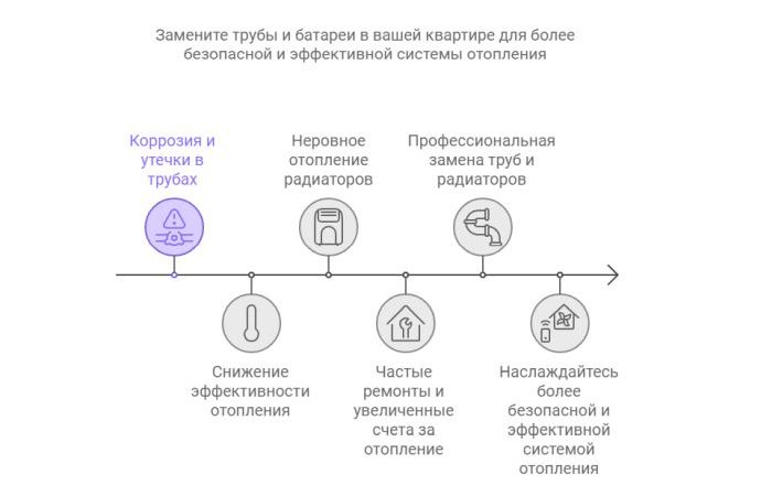 Когда необходимо заменить трубы и батареи в квартире: признаки износа