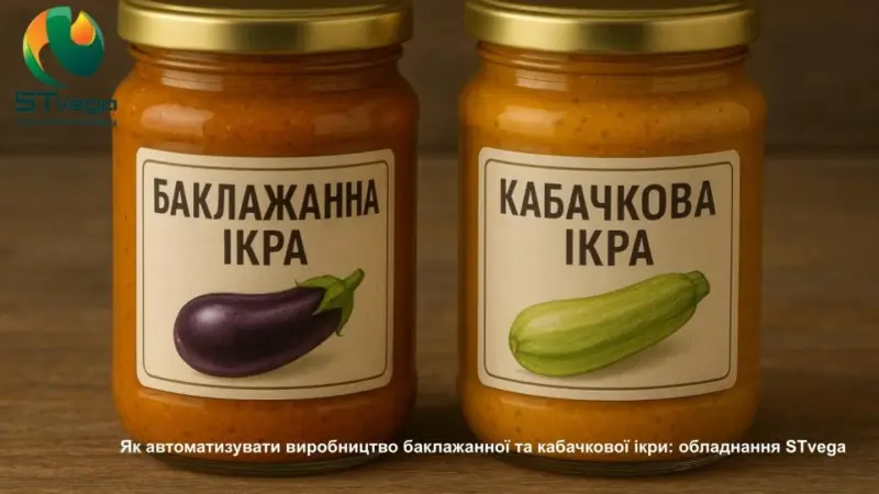 Як автоматизувати виробництво баклажанної та кабачкової ікри: обладнання STvega