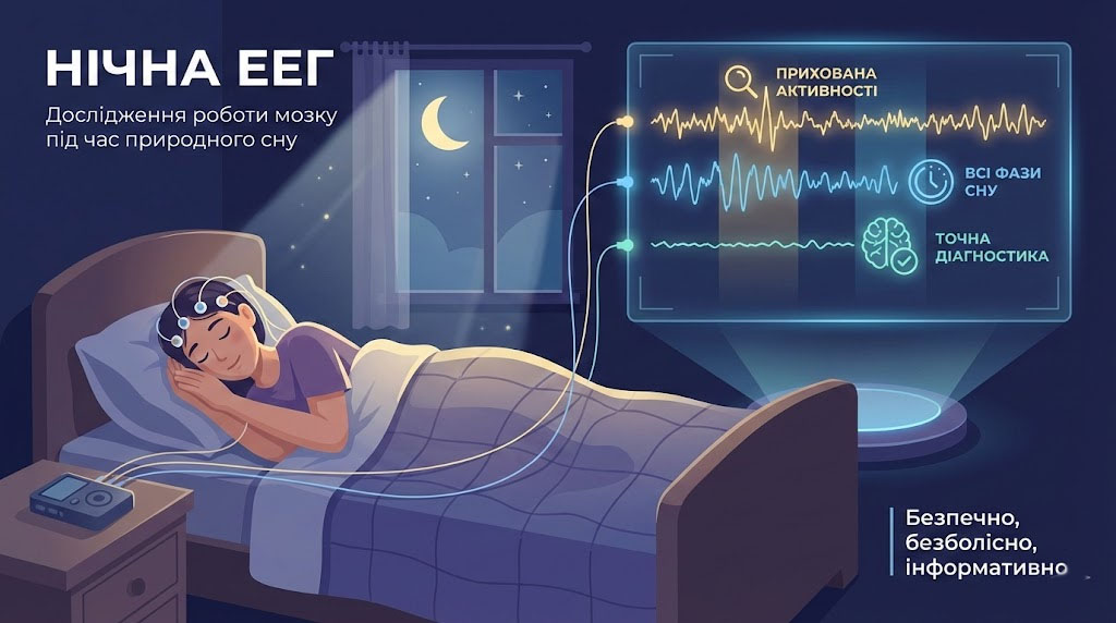 Що таке нічна електроенцефалограма і чим вона відрізняється від звичайної ЕЕГ