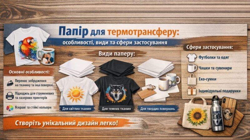 Папір для термотрансферу: особливості, види та сфери застосування