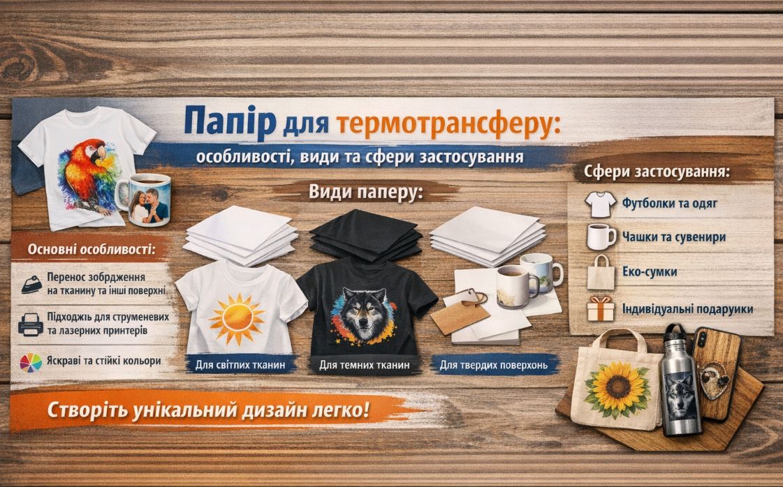 Папір для термотрансферу: особливості, види та сфери застосування