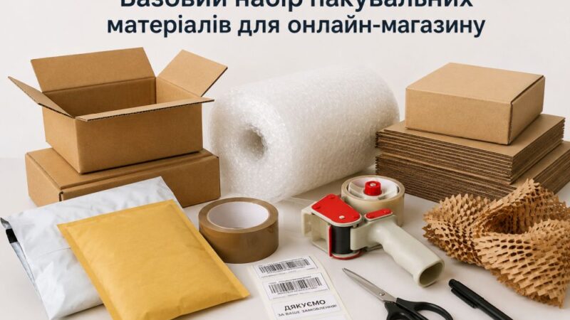 Базовий набір пакувальних матеріалів для онлайн-магазину