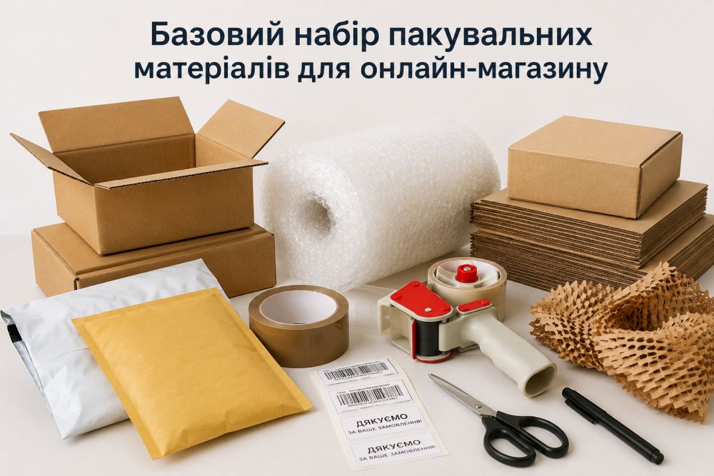 Базовий набір пакувальних матеріалів для онлайн-магазину