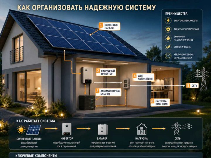 Резервное питание для дома с солнечными панелями: как организовать надежную систему