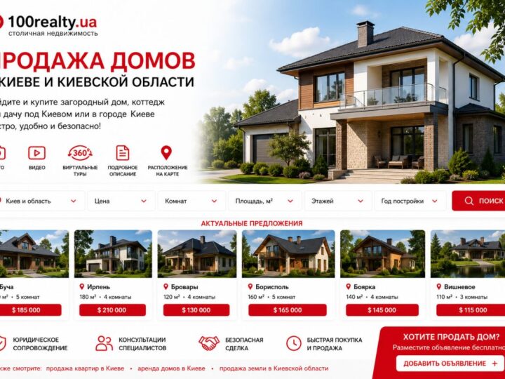 Купить дом в Киеве и не сойти с ума: цифры, подводные камни и портал 100realty.ua