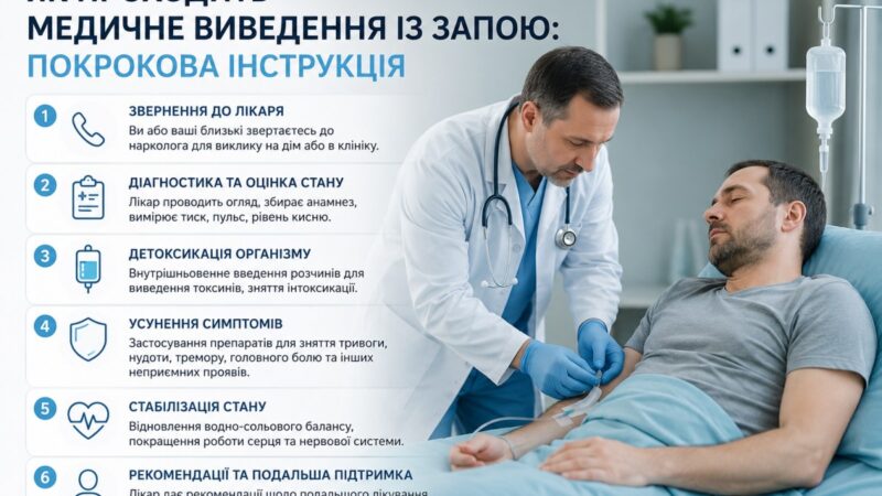 Як проходить медичне виведення із запою: покрокова інструкція