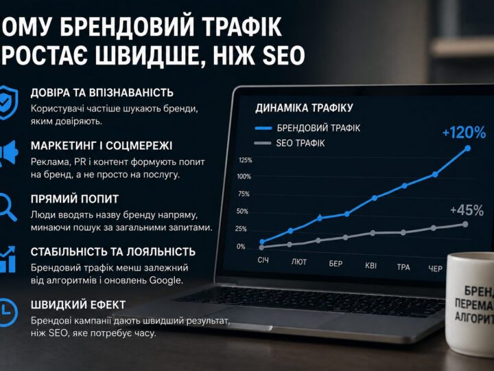 Чому брендовий трафік зростає швидше, ніж SEO